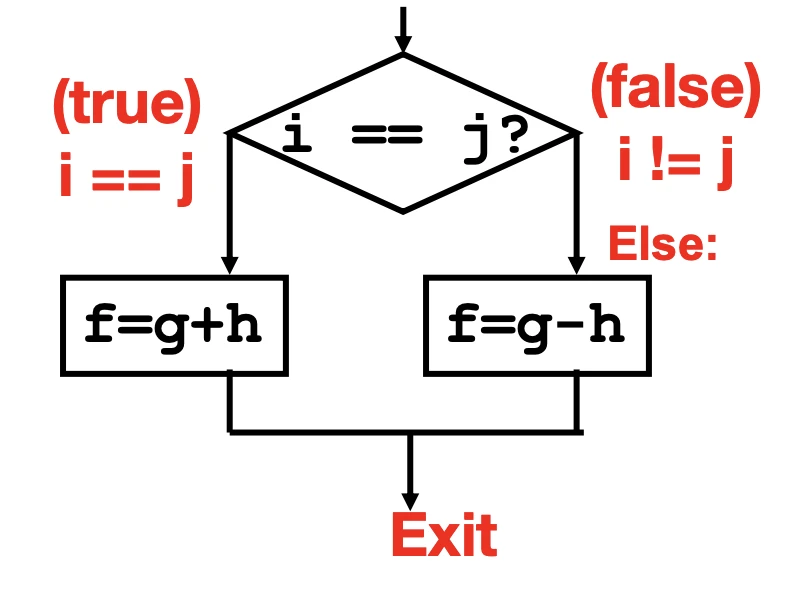 Execution flow of a Conditional Branch